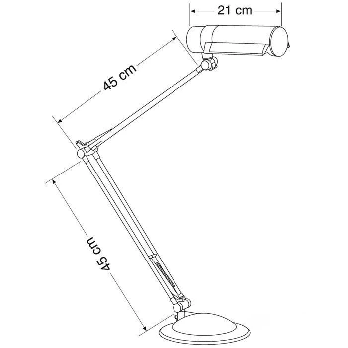 Alco 988 Schreibtischlampe Silber Schwarz 4 Alco 988 Schreibtischlampe Silber Schwarz – Bild 2