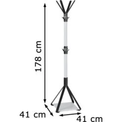 Haku-Möbel Garderobenständer 13363, Mit 12 Haken, Metall, Weiß / Schwarz 11 Haku-Möbel Garderobenständer 13363, Mit 12 Haken, Metall, Weiß / Schwarz -Maul Shop 021f15c76ecd38a890780974cd6e4749e9a56215 garderobenstaender haku moebel 13363