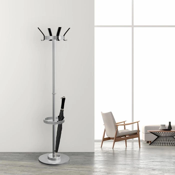 Kerkmann Garderobenständer New Public, 6284, Mit 12 Haken, Metall, Silber / Schwarz 4 Kerkmann Garderobenständer New Public, 6284, Mit 12 Haken, Metall, Silber / Schwarz – Bild 2