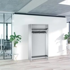 CP-Möbel Garderobenständer Serie 8070, Mit Ablagen, Metall, Lichtgrau -Maul Shop 06f35521b9d5940c7b8a8993322b76a39c410b24 garderobenstaender cp moebel serie 8070