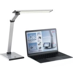 Hansa Schreibtischlampe LED Slim, Dimmbar, Silber, Standfuß -Maul Shop 0bd0ea2012e0f02f78b547ff74960ffccec40c07 schreibtischlampe hansa led slim