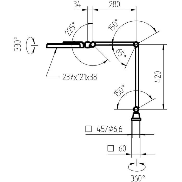 Waldmann Schreibtischlampe ROCIA.Planar RPD LED, 2-Arm, Maschinenleuchte 8 Waldmann Schreibtischlampe ROCIA.Planar RPD LED, 2-Arm, Maschinenleuchte – Bild 6