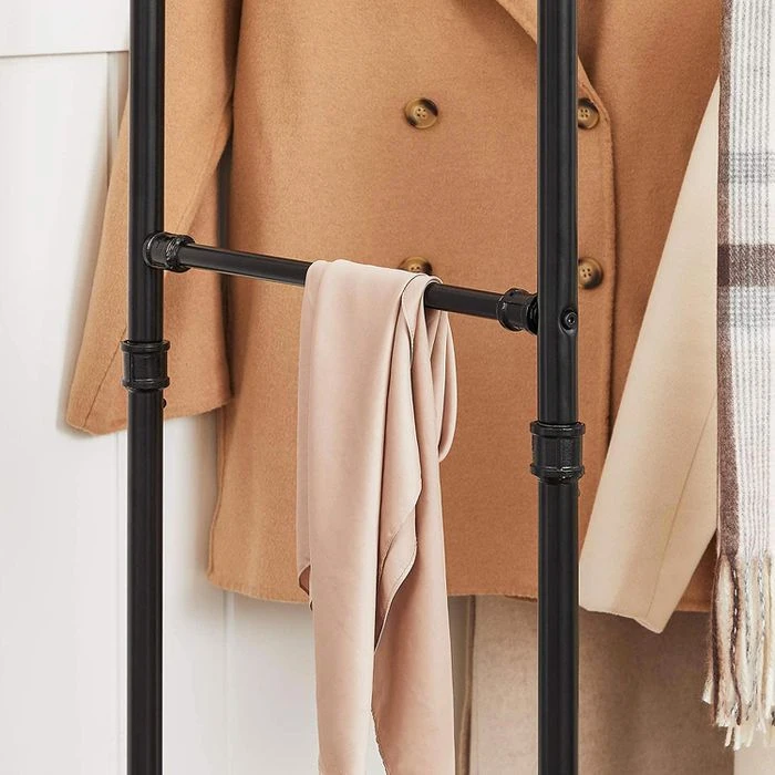 Songmics Garderobenständer HSR60B, Bis 110 Kg, Mit Rollen, Metall, Schwarz 7 Songmics Garderobenständer HSR60B, Bis 110 Kg, Mit Rollen, Metall, Schwarz – Bild 5