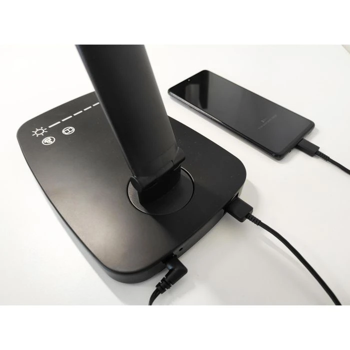 Unilux Schreibtischlampe Twistled LED, Dimmbar, USB, Lichtsensor, Mit Standfuß 6 Unilux Schreibtischlampe Twistled LED, Dimmbar, USB, Lichtsensor, Mit Standfuß – Bild 4