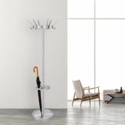 Kerkmann Garderobenständer Public, 6796, Mit 18 Haken, Metall, Alusilber -Maul Shop 1aaaebf53cabccb25a046b30e49872cbc4f546e0 garderobenstaender kerkmann public 6796