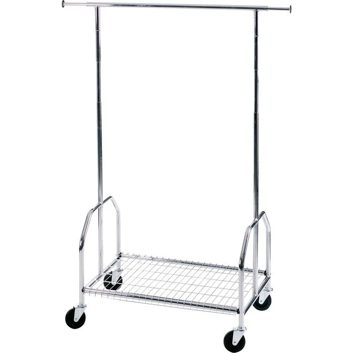 Alco Garderobenständer 2830, Mit Rollen Und Schuhablage, Metall, Silber 3 Alco Garderobenständer 2830, Mit Rollen Und Schuhablage, Metall, Silber