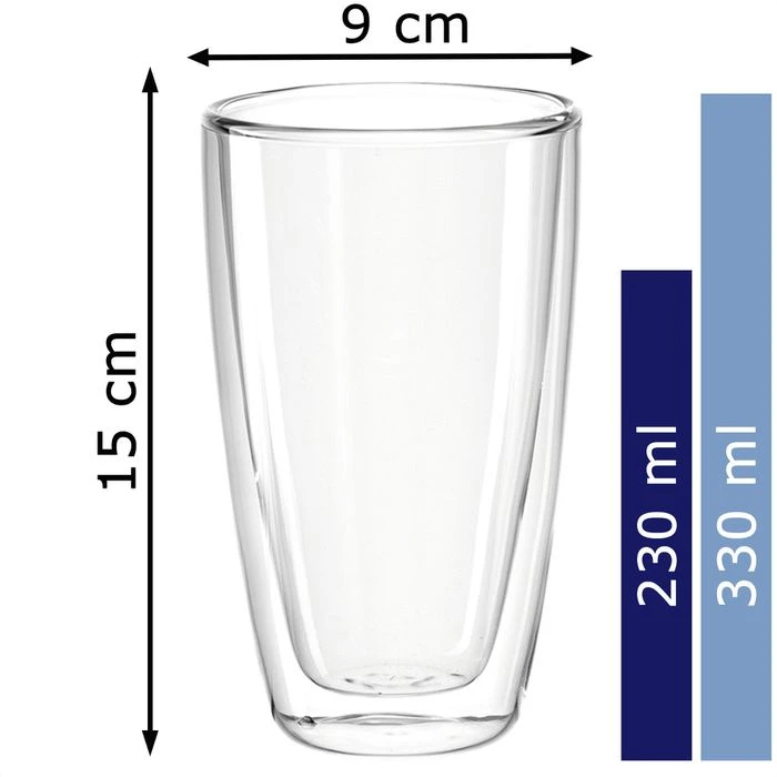 Montana Kaffeegläser Enjoy 057226, Doppelwandig, 330ml, 2 Stück 4 Montana Kaffeegläser Enjoy 057226, Doppelwandig, 330ml, 2 Stück – Bild 2