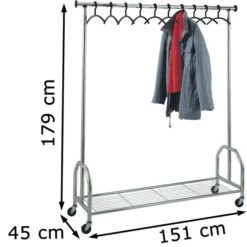 Kerkmann Garderobenständer Chromo, 6016, Mit Rollen Und Schuhablage, Metall, Silber 11 Kerkmann Garderobenständer Chromo, 6016, Mit Rollen Und Schuhablage, Metall, Silber -Maul Shop 1c5e736314a06f3c974f96dfd669e578af73da74 garderobenstaender kerkmann chromo 6016