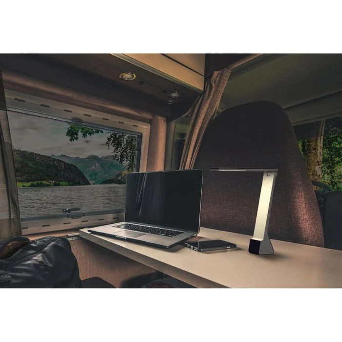 Maul Schreibtischlampe Maulseven LED, Dimmbar, Akku, Standfuß, Schwarz 4 Maul Schreibtischlampe Maulseven LED, Dimmbar, Akku, Standfuß, Schwarz – Bild 2