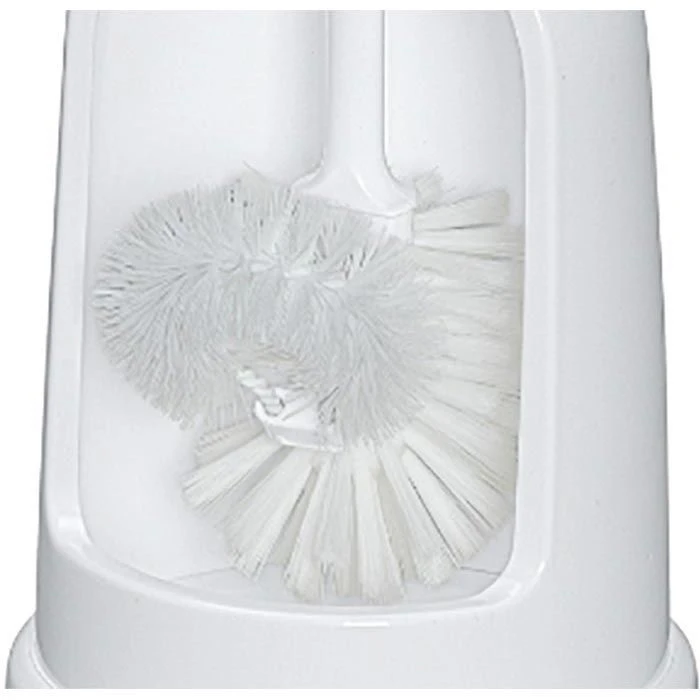Wenko WC-Bürste Standard, Weiß, Bürstenhalter Aus Kunststoff, Mit Randreiniger 5 Wenko WC-Bürste Standard, Weiß, Bürstenhalter Aus Kunststoff, Mit Randreiniger – Bild 3