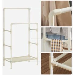 Songmics Garderobenständer RDR01WT, Bis 55 Kg, Mit 2 Kleiderstangen Und Ablage, Metall, Weiß 15 Songmics Garderobenständer RDR01WT, Bis 55 Kg, Mit 2 Kleiderstangen Und Ablage, Metall, Weiß -Maul Shop 22fbe083143e74971ff6cf9117edf575ba08f5b4 garderobenstaender songmics rdr01wt bis 55 kg