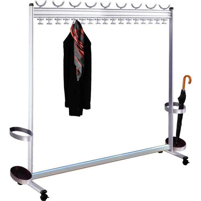 Kerkmann Garderobenständer Multiline, 6758, Mit Rollen, Metall, Silber 3 Kerkmann Garderobenständer Multiline, 6758, Mit Rollen, Metall, Silber