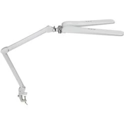 Maul Schreibtischlampe Maulcraft Duo LED, Dimmbar, Zwei Leuchtenköpfe, Weiß, Mit Tischklemme