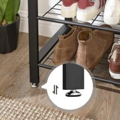 Vasagle Garderobenständer HSR41MB, Mit 9 Haken, Metall / Holz, Schwarz / Graubraun -Maul Shop 25b6941c11b1fd4b7aea730da74ec208e9682315 garderobenstaender vasagle hsr41mb