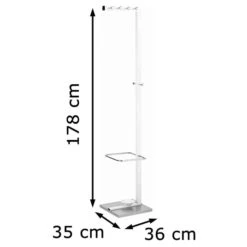 Alco Garderobenständer 2877-10, Mit 10 Haken, Metall, Weiß -Maul Shop 26857c43f51cf393a019e4a191f70b3fd9c9b1dd garderobenstaender alco 2877 10