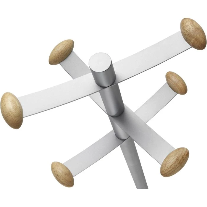 Unilux Garderobenständer Bouquet 400069048, Mit 6 Haken, 173 X 34cm (HxØ), Metall, Silber 4 Unilux Garderobenständer Bouquet 400069048, Mit 6 Haken, 173 X 34cm (HxØ), Metall, Silber – Bild 2