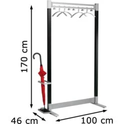 Kerkmann Garderobenständer Montana, 6552, Metall, Schwarz / Silber 11 Kerkmann Garderobenständer Montana, 6552, Metall, Schwarz / Silber -Maul Shop 2fcadfa59236f17a86ee0ab49f51401142ab8da5 garderobenstaender kerkmann montana 6552