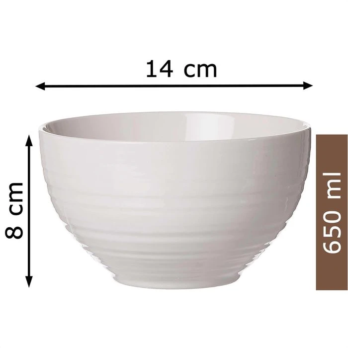 Ritzenhoff&Breker Müslischale Suomi, Porzellan, Cremeweiß, 14cm, Set, 6 Stück 4 Ritzenhoff&Breker Müslischale Suomi, Porzellan, Cremeweiß, 14cm, Set, 6 Stück – Bild 2