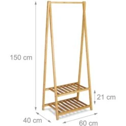 Relaxdays Garderobenständer 10020270, Mit 2 Ablagen, Bambus, Natur 13 Relaxdays Garderobenständer 10020270, Mit 2 Ablagen, Bambus, Natur -Maul Shop 3460b624075f1a4179413114c199c0e4058306f6 garderobenstaender relaxdays 10020270