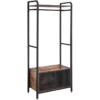 Vasagle Garderobenständer XHSR22BX, Vintage, Mit Schuhablage, Metall / Holz, Schwarz / Braun -Maul Shop 3ae28c76bf8bc608095cfdc6963c2f9e4611eb84 garderobenstaender vasagle xhsr22bx vintage