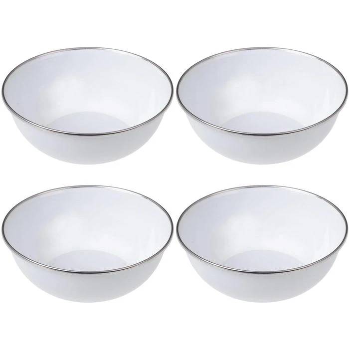 Gräwe Müslischale 730.SCH.C1, Stahlbelech Emailliert, Weiß, 15cm, Set, 4 Stück 3 Gräwe Müslischale 730.SCH.C1, Stahlbelech Emailliert, Weiß, 15cm, Set, 4 Stück
