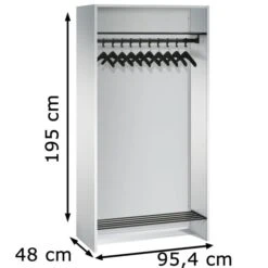 CP-Möbel Garderobenständer Serie 8070, Mit Ablagen, Metall, Lichtgrau -Maul Shop 3be1f9713dfed67fc5e2c307bc8ea6ddb7471e5a garderobenstaender cp moebel serie 8070