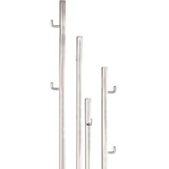 Haku-Möbel Garderobenständer 89777, Mit 8 Haken, Metall / Glas, Silber / Schwarz -Maul Shop 3da7fb1f4cef0281872a7c934b7a4d3695b49cb0 garderobenstaender haku moebel 89777