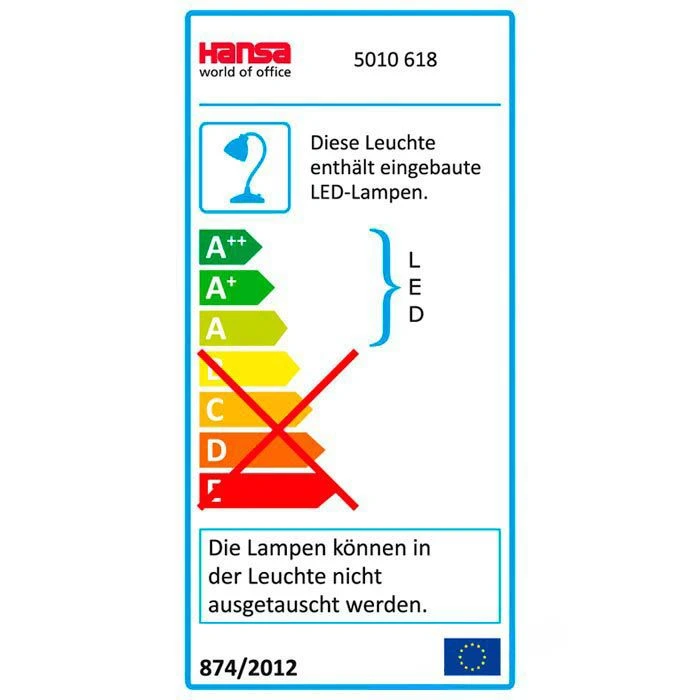 Hansa LED Valencia Schreibtischlampe Silber 4 Hansa LED Valencia Schreibtischlampe Silber – Bild 2