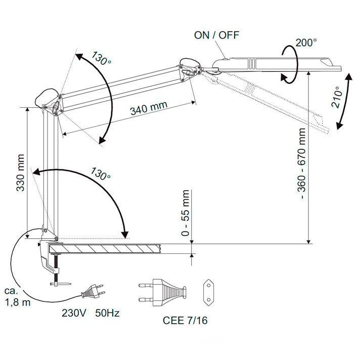 Maul Maulatlantic Schreibtischlampe LED Schwarz 7 Maul Maulatlantic Schreibtischlampe LED Schwarz – Bild 5
