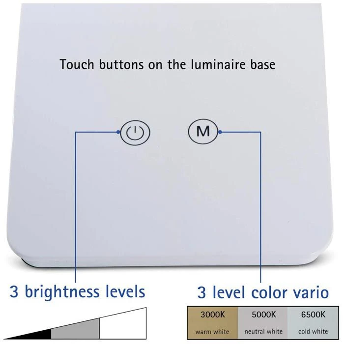 Maul Schreibtischlampe Maulpearly LED, Dimmbar, Weiß, Mit Standfuß 5 Maul Schreibtischlampe Maulpearly LED, Dimmbar, Weiß, Mit Standfuß – Bild 3