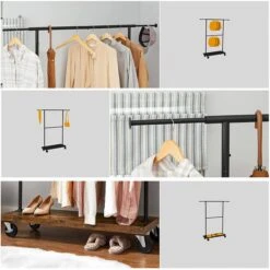 Vasagle Garderobenständer RGR111B01, Vintage, Rollen & Ablage, Ausziehbar, Metall / Holz, Braun 14 Vasagle Garderobenständer RGR111B01, Vintage, Rollen & Ablage, Ausziehbar, Metall / Holz, Braun -Maul Shop 4261a45afa8d2ec9b138e87e6ddd14020a427a4a garderobenstaender vasagle rgr111b01 vintage