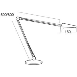 Luxo Schreibtischlampe Air T80 LED, Dimmbar, Aluminiumgrau, Mit Tischklemme -Maul Shop 4399de4b1b4cd857b17c9bf3d5cc400a8f499d18 schreibtischlampe luxo air t80 led