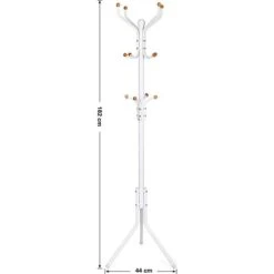 Songmics Garderobenständer RCR19W, Mit 12 Haken, Metall, Weiß -Maul Shop 44952a19d7caadae355366e878e6bcb006eec138 garderobenstaender songmics rcr19w