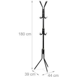 Relaxdays Garderobenständer 10035789, Mit 12 Haken, Metall, Schwarz -Maul Shop 4521926a9df7361504957e5eb159ec0654c41e79 garderobenstaender relaxdays 10035789