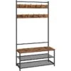 Vasagle Garderobenständer HSR410B01, Vintage, Mit 22 Haken, Metall / Holz, Schwarz / Braun -Maul Shop 45c14d90828eebcb35005d2087b981520ad1e2c2 garderobenstaender vasagle hsr410b01 vintage