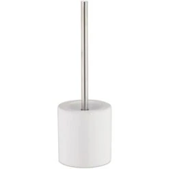 Relaxdays WC-Bürste Weiß, Bürstenhalter Aus Keramik