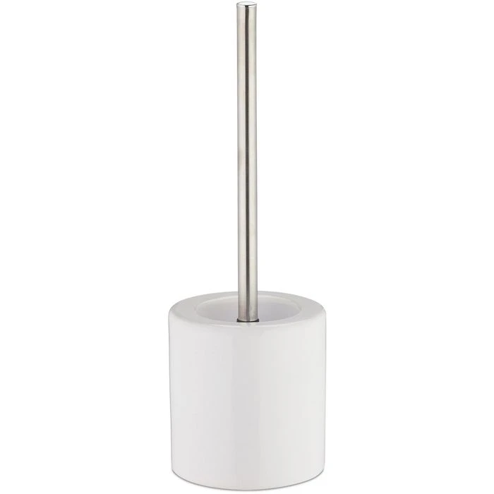 Relaxdays WC-Bürste Weiß, Bürstenhalter Aus Keramik 3 Relaxdays WC-Bürste Weiß, Bürstenhalter Aus Keramik
