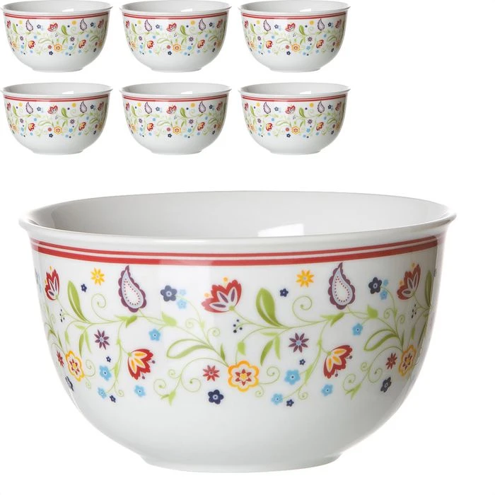 Ritzenhoff&Breker Müslischale Doppio Shanti, Porzellan, Mit Dekor, 15cm, Set, 6 Stück 3 Ritzenhoff&Breker Müslischale Doppio Shanti, Porzellan, Mit Dekor, 15cm, Set, 6 Stück
