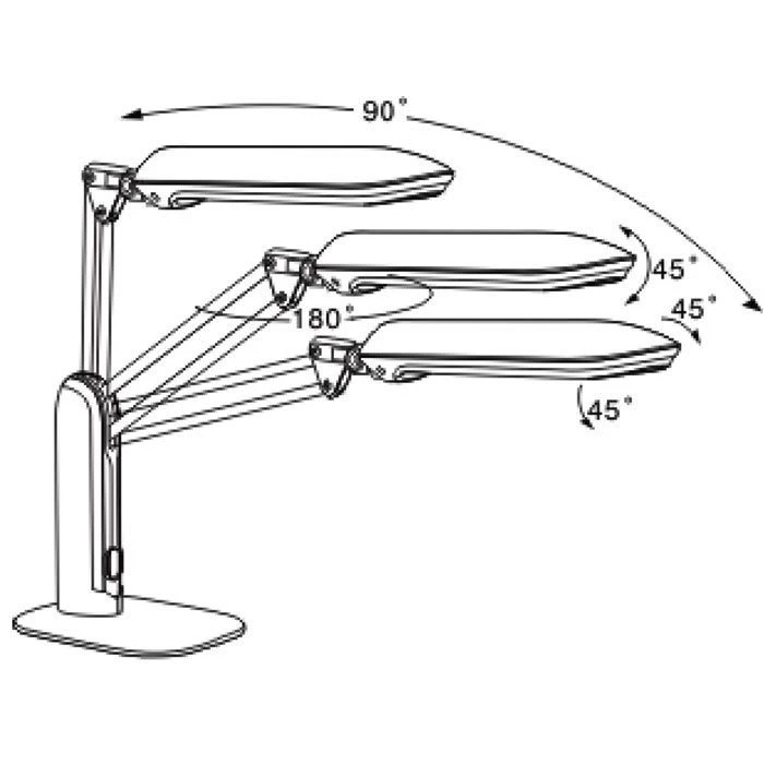 Eschenbach Schreibtischlampe Pure VisionLED, Silber, Mit Standfuß 4 Eschenbach Schreibtischlampe Pure VisionLED, Silber, Mit Standfuß – Bild 2