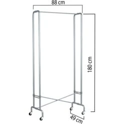 Unilux Garderobenständer Foldy, 400050665, Mit Rollen, Faltbar, Metall, Silber -Maul Shop 4c6f5653769fb743e1e8504006986f86db8ac8ef garderobenstaender unilux foldy 400050665