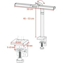 FeinTech Schreibtischlampe LTL00310, Dimmbar, Tischklemme -Maul Shop 4d29b75f6abd78103563f5b345525c28203458a3 schreibtischlampe feintech ltl00310