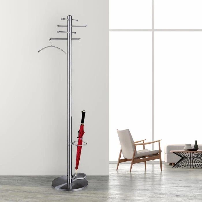 Kerkmann Garderobenständer Arte, 6871, Mit 8 Haken, Edelstahl, Silber 4 Kerkmann Garderobenständer Arte, 6871, Mit 8 Haken, Edelstahl, Silber – Bild 2