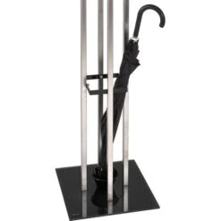 Haku-Möbel Garderobenständer 89777, Mit 8 Haken, Metall / Glas, Silber / Schwarz -Maul Shop 52a27de3927603b79889e13aed6e2d7e1471b359 garderobenstaender haku moebel 89777