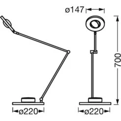 LEDVANCE Schreibtischlampe Panan Desk LED, Dimmbar, App-fähig, Standfuß -Maul Shop 58424d476f935238b05701025a8e47ff48d9a834 schreibtischlampe ledvance panan desk led