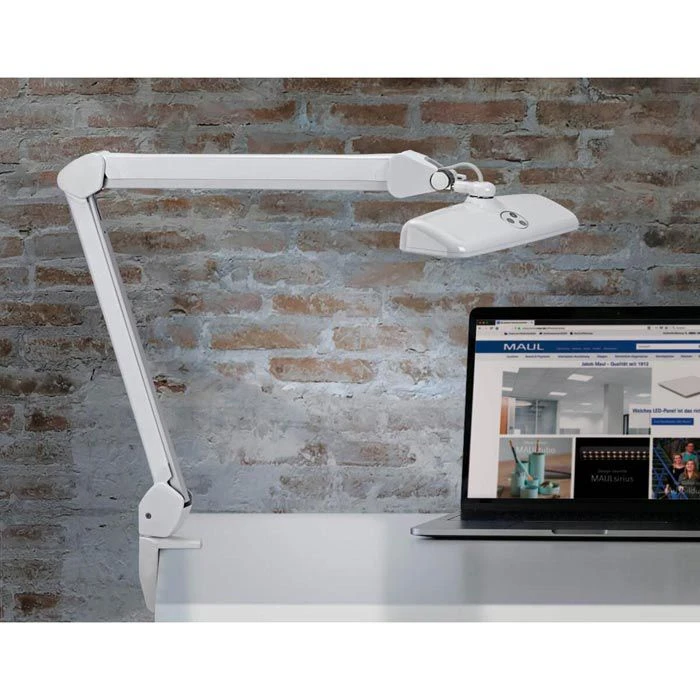 Maul Schreibtischlampe Maulintro LED, Dimmbar, Weiß, Mit Tischklemme 7 Maul Schreibtischlampe Maulintro LED, Dimmbar, Weiß, Mit Tischklemme – Bild 5