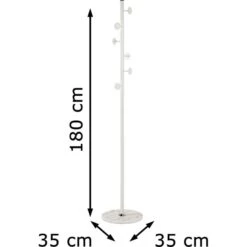 Haku-Möbel Garderobenständer 19385, Mit 6 Haken, Metall, Weiß -Maul Shop 5e90ad11e3149db264a650516684c30fb7e4ef16 garderobenstaender haku moebel 19385