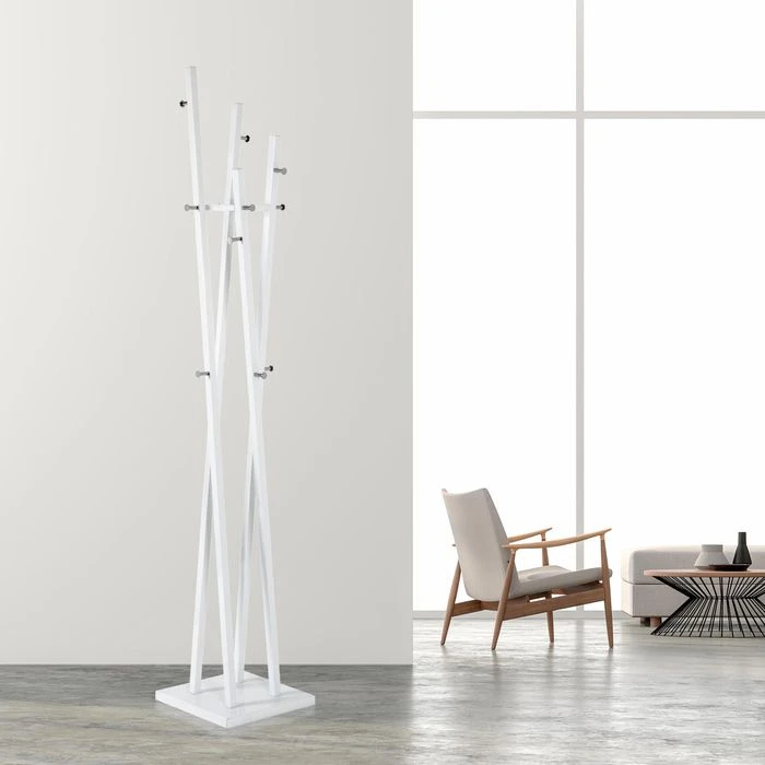 Haku-Möbel Garderobenständer 20307, Mit 12 Haken, Metall, Weiß 4 Haku-Möbel Garderobenständer 20307, Mit 12 Haken, Metall, Weiß – Bild 2
