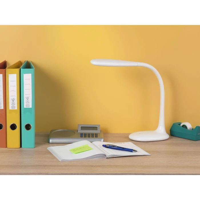 Unilux Schreibtischlampe Lucy LED, Standfuß, Dimmbar, USB, Weiß 4 Unilux Schreibtischlampe Lucy LED, Standfuß, Dimmbar, USB, Weiß – Bild 2
