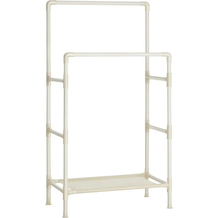 Songmics Garderobenständer RDR01WT, Bis 55 Kg, Mit 2 Kleiderstangen Und Ablage, Metall, Weiß 3 Songmics Garderobenständer RDR01WT, Bis 55 Kg, Mit 2 Kleiderstangen Und Ablage, Metall, Weiß