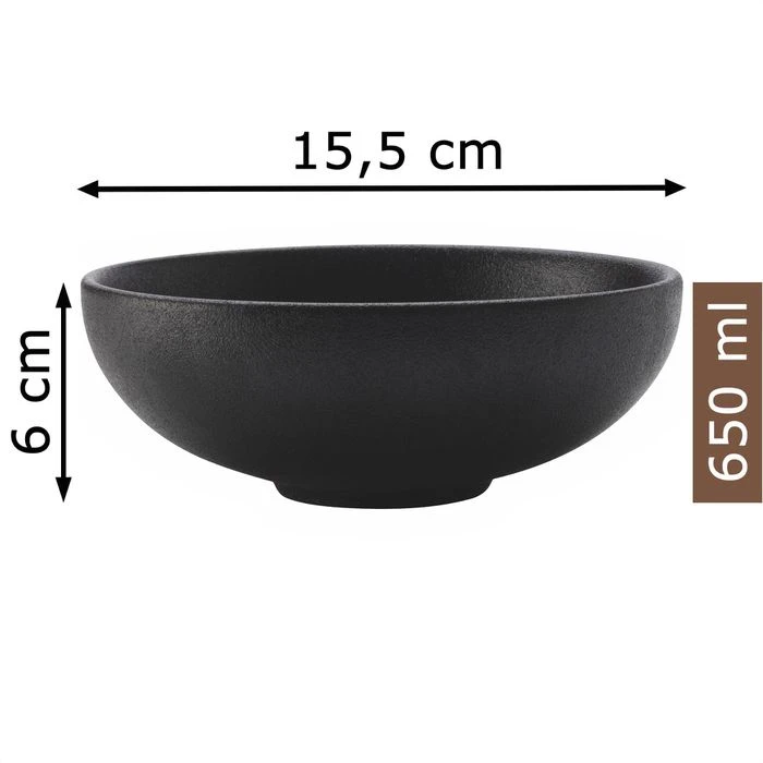 Maxwell & Williams Maxwell&Williams Müslischale Caviar Black AX0079, Premium-Keramik, Schwarz, 15,5cm, Set, 4 Stück 4 Maxwell & Williams Maxwell&Williams Müslischale Caviar Black AX0079, Premium-Keramik, Schwarz, 15,5cm, Set, 4 Stück – Bild 2